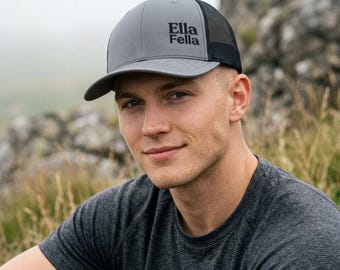 Ella Fella embroidered trucker cap | snapback mesh hat