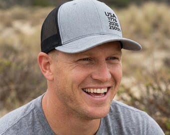 USA 1776 2026 250th Snapback Trucker Cap | US Anniversary