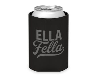 Ella Fella Can Cooler | Neoprene Drink Koozie black