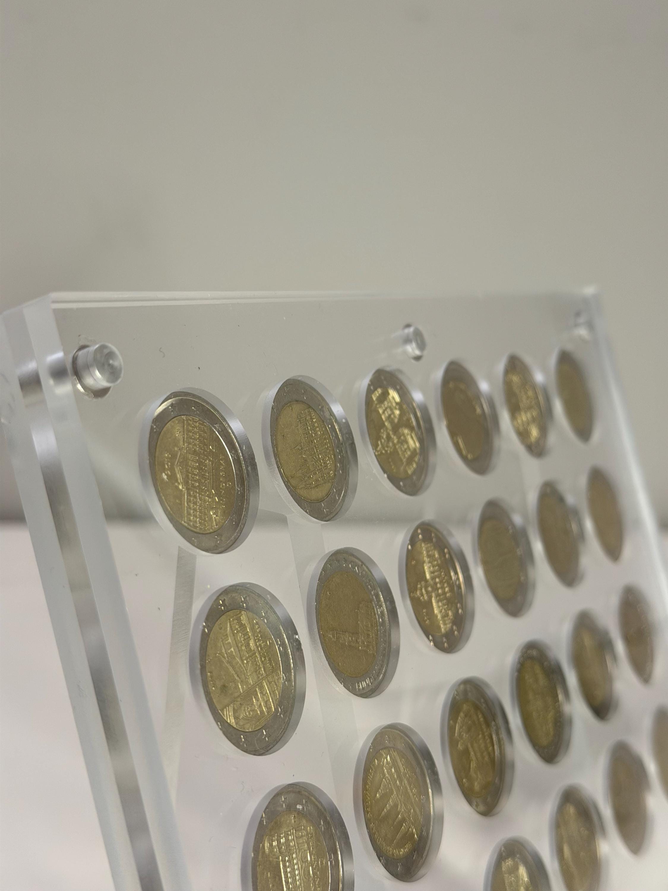 100 Scatole Portamonete Trasparenti 34 Mm - Contenitori In Plastica Per Collezione E Esposizione