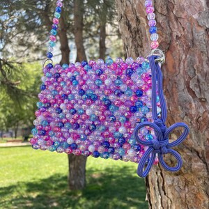 Lollilove - Mini sac en perles colorées pour enfant | Sac à main fait main pour fille | Idée cadeau mignonne