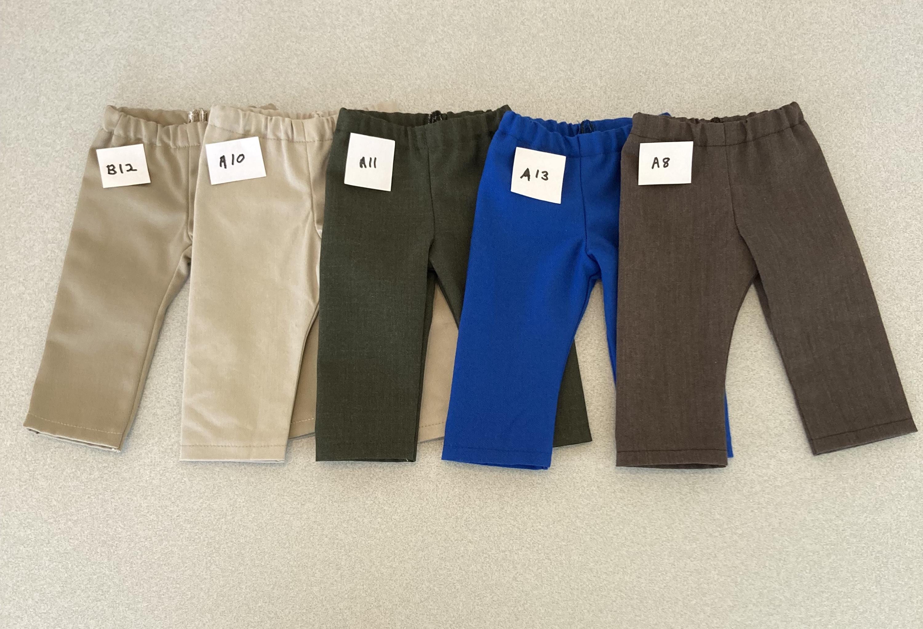 Pull-on Pants made to fit 18 inch dolls such as American Girl boy or girl dolls