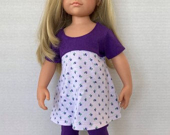 Dress and Leggings fit 18 inch dolls such as American Girl