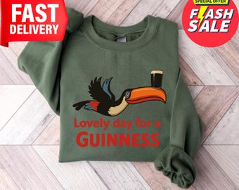 Funny Irish Toucan Guinness Sweatshirt - St. Patrick&#39;s Day Unisex Tee