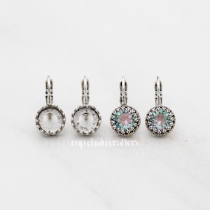 8mm (39ss) ·1088· | Crown Leverback Earrings | Empty Cup Chain Crafting Jewelry