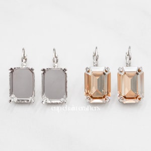 18mm x 13mm Octagon ·4610· | Leverback Earrings | Empty Cup Chain Crafting Jewelry
