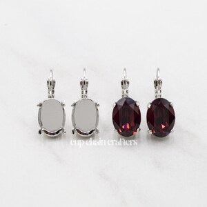 14mm x 10mm Oval ·4120· | Classic Leverback Earrings | Empty Cup Chain Crafting Jewelry