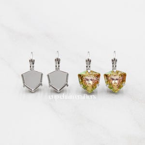 12mm Trilliant ·4706· | Classic Leverback Earrings | Empty Cup Chain Crafting Jewelry