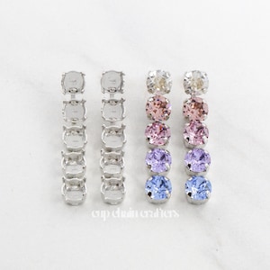8mm (39ss) ·1088· | Five Setting Stud Earrings | Empty Cup Chain Crafting Jewelry
