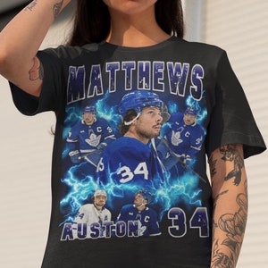 Auston Matthaets - Toronto Maple Leafs Hockey Shirt - Unisex T-Shirt - Captain # 34 Jersey inspiriertes T-Shirt - NHL Hockey Fan Geschenk