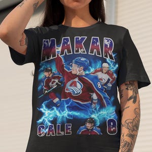 Cale Makar - Colorado Avalanche Hockey Shirt - Unisex T-shirt - #8 Jersey-Inspired Tee - NHL Hockey Fan Gift
