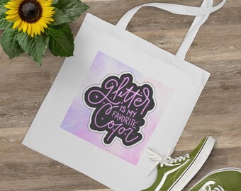 Bolso de mano con purpurina: un artículo de moda brillante para ir de compras, ir a la escuela, trabajar y viajar. Regalo divertido para amantes de la moda, estudiantes y mejores amigas.