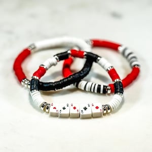Novelty Playing Cards 3pc Bracelet Stack | Poker Night, Casino, Game Night Stackable Bracelets