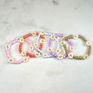 Daisy Bead Bracelet | Little Girl Bracelets | Flower Bracelets