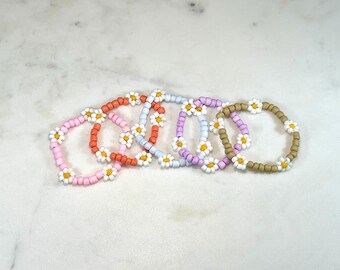 Daisy Bead Bracelet | Little Girl Bracelets | Flower Bracelets