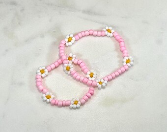 Mama and Mini Matching 2pc Daisy Bracelets | Flower Bracelets | Daisy Jewelry