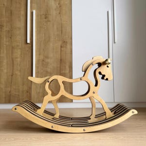Horse Rocker – Handmade Wooden Ride On Toy, Montessori Rocking Horse for Toddlers, Baby Gift for 1st & 2nd Birthday, Toddler Rocker Chair