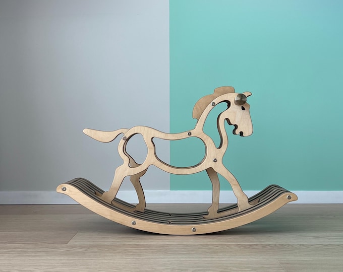 Traditional Wooden Rocking Horse – A Timeless Christmas & New Year Gift for Children | Heirloom Holiday Keepsake