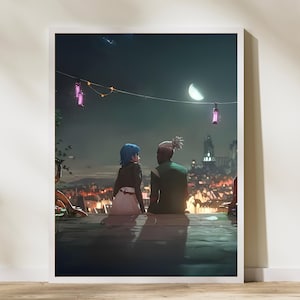 Arcane Jinx & Ekko Poster: League of Legends Art (Digital Print)