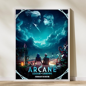 Arcane League of Legends Poster: Jinx & Ekko Art Print (Digital Download
