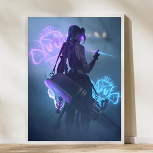 Arcane Poster, Arcane Wall Art, Jinx Poster, League of Legends Art, Arcane Poster, High Quality Arcane Jinx Print, Digital Print