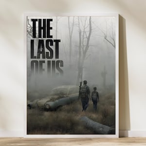 Joel & Ellie in Abandoned Place Poster, The Last of Us Wall Art, Ellie Poster, The Last of Us Poster, High Quality Print, Digital Print