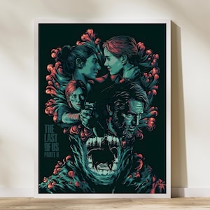 The Last of Us Poster, The Last of Us Wall Art, Ellie, Joel and Dina Poster, The Last of Us Poster, High Quality Ellie Print, Digital Print