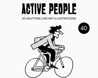 Pacote de Clipart de Pessoas Esportistas | Gráficos SVG e PNG de Desenhos Animados