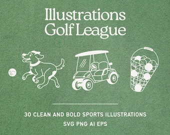 Golf SVG Bundle: Icons, Clipart, and Ornament Designs (Digital Download)