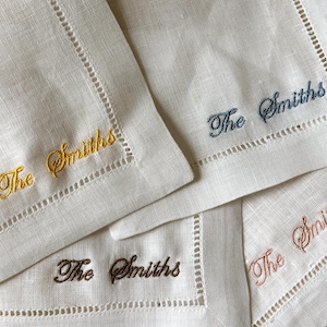 Custom Embroidered Cocktail Napkins