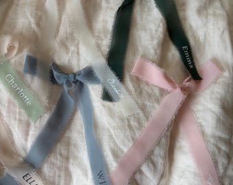 Personalized Chiffon Ribbon: Custom Name Tag