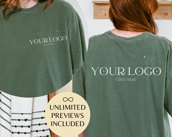 Custom Comfort Colors® Logo Shirt, Personalized Company Tee, Business Logo T-Shirt, Custom Brand Design, Sports Team Uniform Christmas Gift