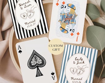 Custom Wedding Favor Decks For Guests Personalized Wedding Playing Cards Wedding Guest Book Alternative Anniversary Poker Cards For Couple