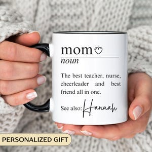 Custom Name Gift for Mom, Personalized New Mom Pregnancy Announcement Gift, Baby Shower Mug for Mom, Mom Pregnancy Reveal Mothers Day Cup