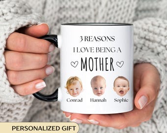 Custom Baby Face Photo Mug Grandma Gift, Custom Photo Mug, Photo Mug Mom, Personalized Baby Picture Mug with Text, Mother's Day Picture Cup