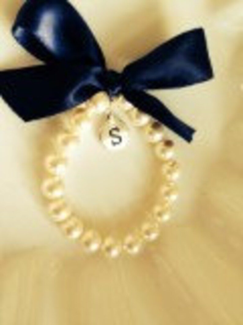 Flower Girl Initial Charm Bracelet Personalized Girls Bracelet Etsy