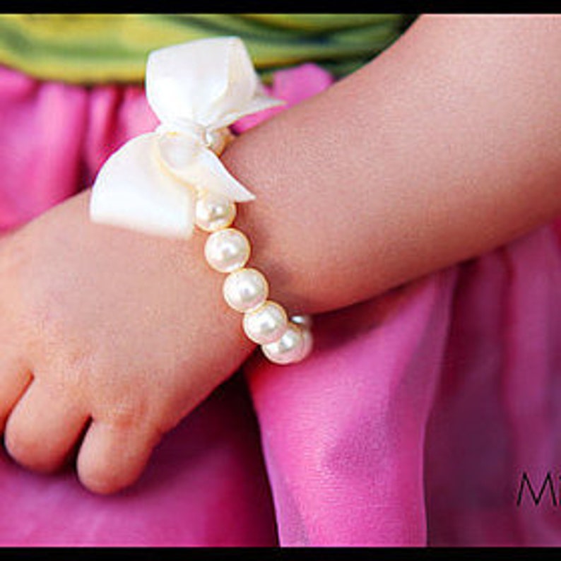 Flower Girl Pearl Bracelet Flower Girl Bracelet Flower Girl Etsy