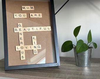 Irish personalized scrabble frame