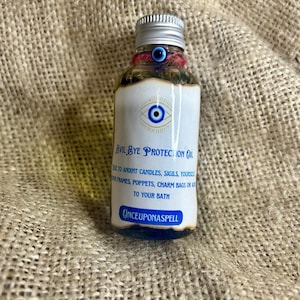 Evil Eye Protection Spell Oil | Ritual Oil | Witchcraft | Wiccan | Pagan | Occult | Anointing Oil | Voodoo | Magic | Spells | Altar Supplies