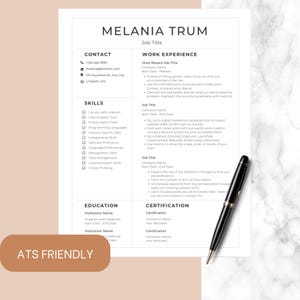 Modern, Clean & ATS-Friendly Resume Template | Instant Download with Matching Cover Letter | Editable Design | Microsoft Word, Google Docs