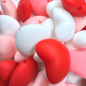 Heart Mixed Focal Beads, Valentine’s Day Focals, Silicone Focal Beads, Beads for Pens, Wholesale Beads, DIY Beads, Trendy Focal, Focals