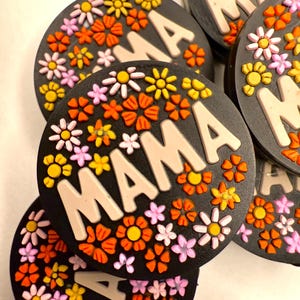 Mama Focal Bead, Mama Flowers Cute Beads, Silicone Focal Beads, Beads for Pens, Wholesale Beads, DIY Beads, Trendy Focal Bead