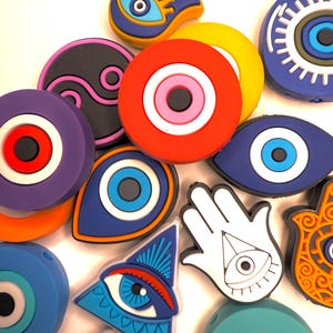 Evil Eye Mixed Focal Beads, Focals, Silicone Focal Beads, Beads for Pens, Wholesale Beads, DIY Beads, Trendy Focal