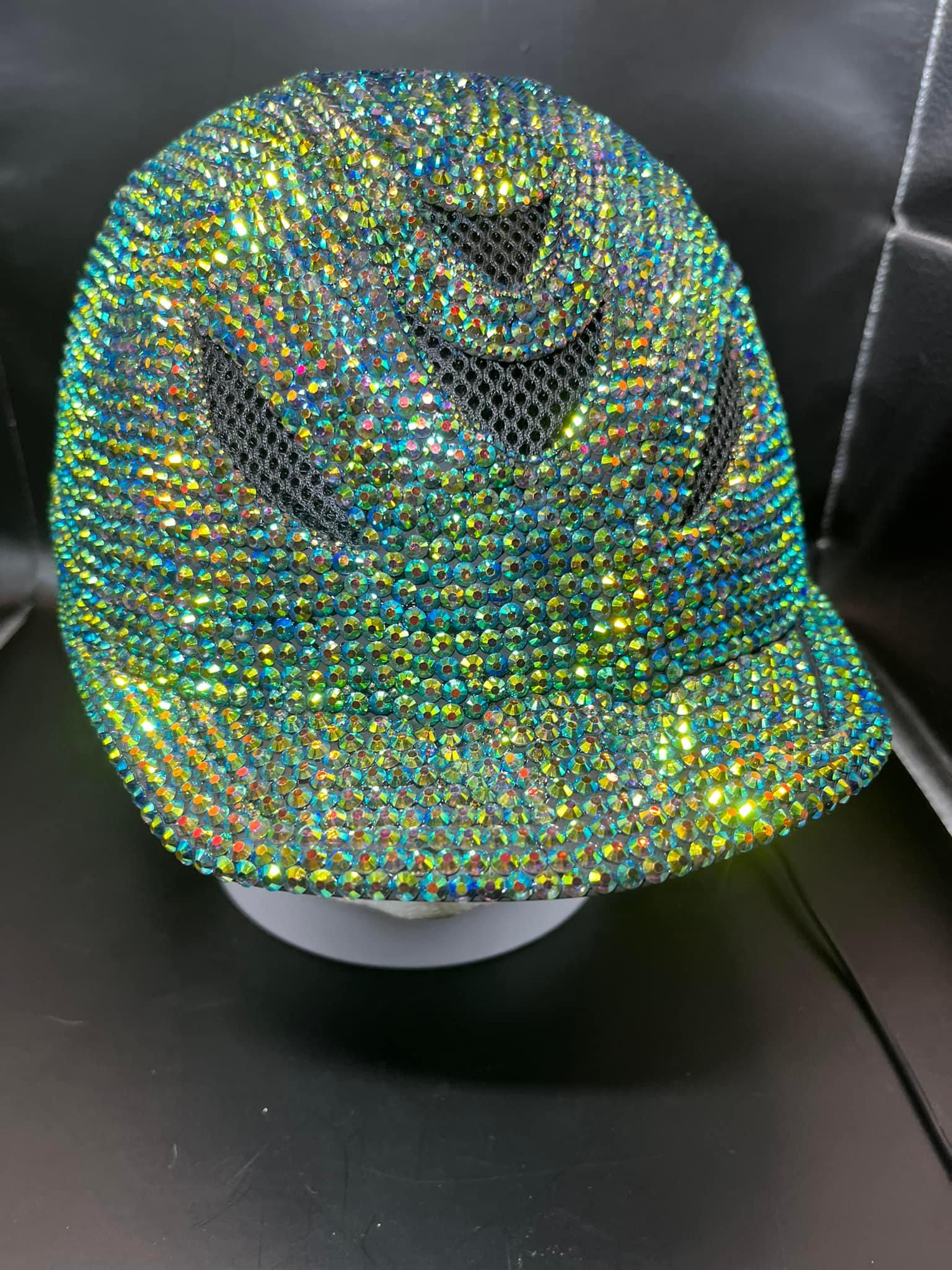 Custom Bling Rhinestone Northern Lights Horse Riding Equestrian Helmet ...