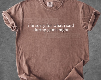 Funny Game Night Shirt Unisex Comfort Colors® Family Game Night Tees for Men Women Couples Board Game Lover Gift T-Shirt Birthday Christmas