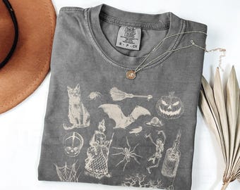 Vintage Halloween Comfort Colors® 90s Vibe Shirt Y2K Spooky Season T-Shirt Retro Weird Halloween Shirt Fall Pumpkin Witchy Tee Goth Grunge