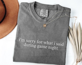 Funny Game Night Shirt Unisex Comfort Colors® Family Game Night Tees for Men Women Couples Board Game Lover Gift T-Shirt Birthday Christmas