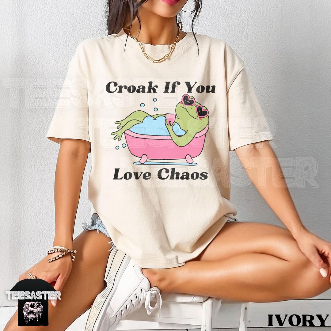 Comfort Colors® Funny Sarcastic Frog Shirt Unhinged Y2K Summer Meme Tee ...