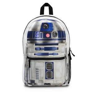 R2-D2 Backpack, Star Wars Inspired School Bag, Sci-Fi Themed Backpack, Geek Gifts for Kids, Movie Merchandise, Everyday Use
