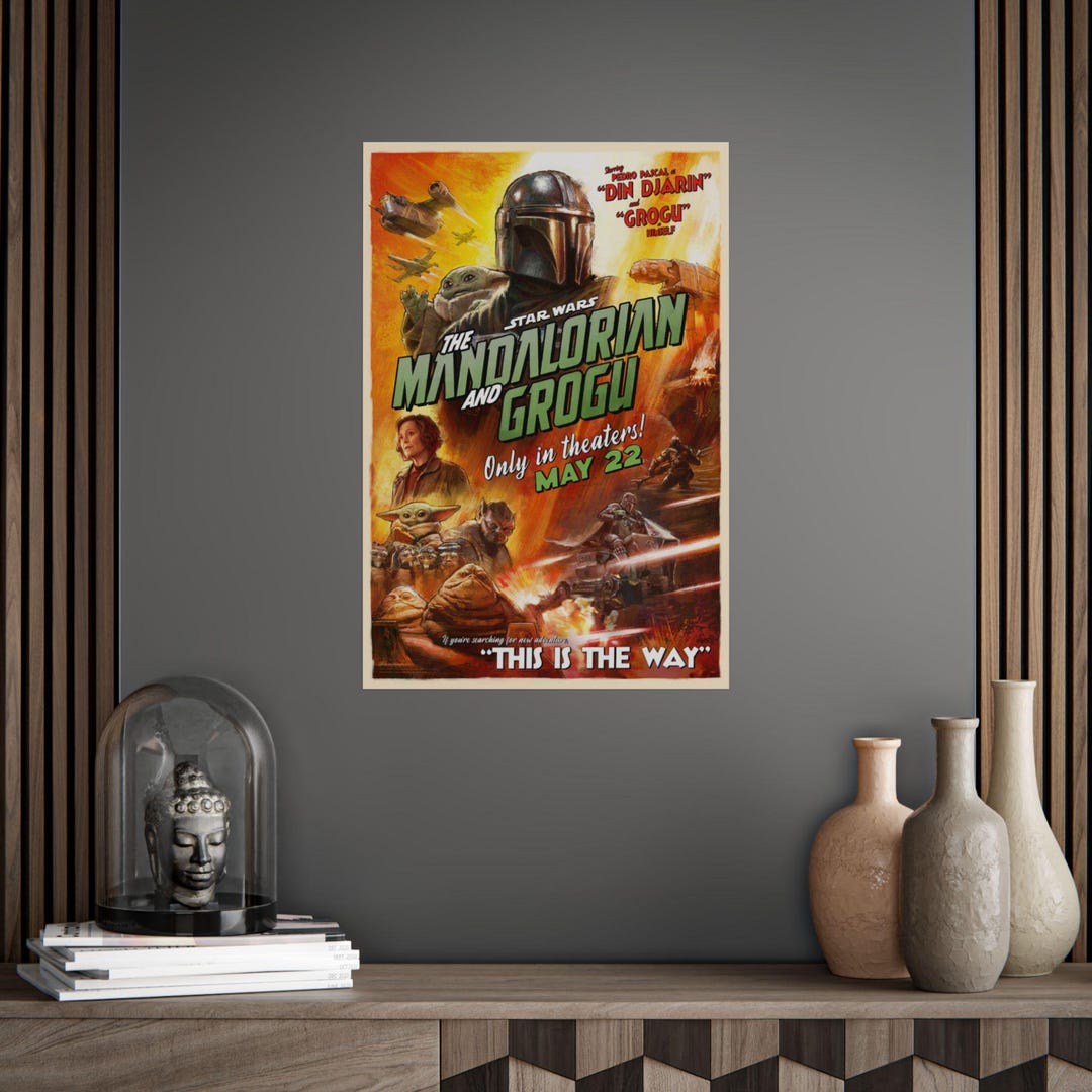 The Mandalorian and Grogu Poster | Movie Style Star Wars Print - Etsy